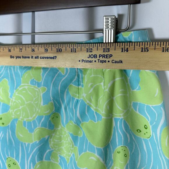 Turtle Print Blue and Green Skirt - Picture 7 of 8